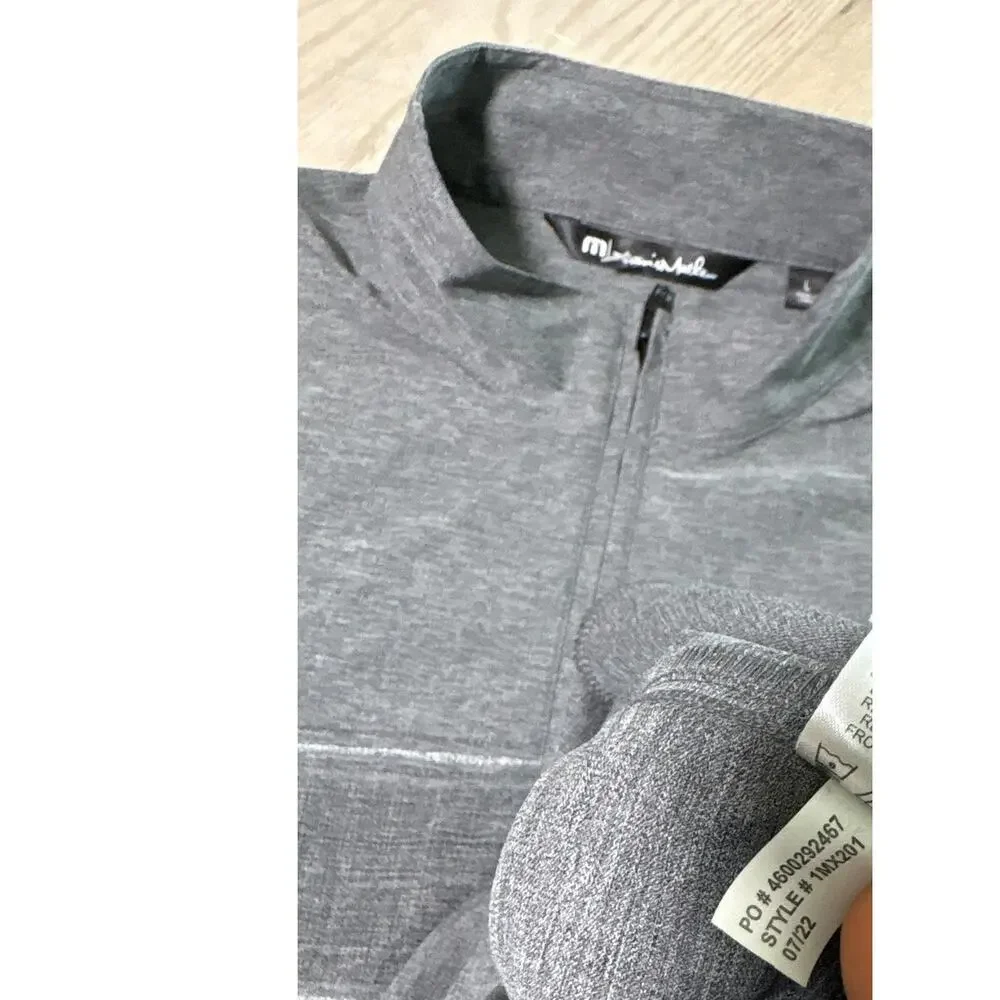 Travis Mathew Quarter Zip Pullover Golf Gray Castlewood L